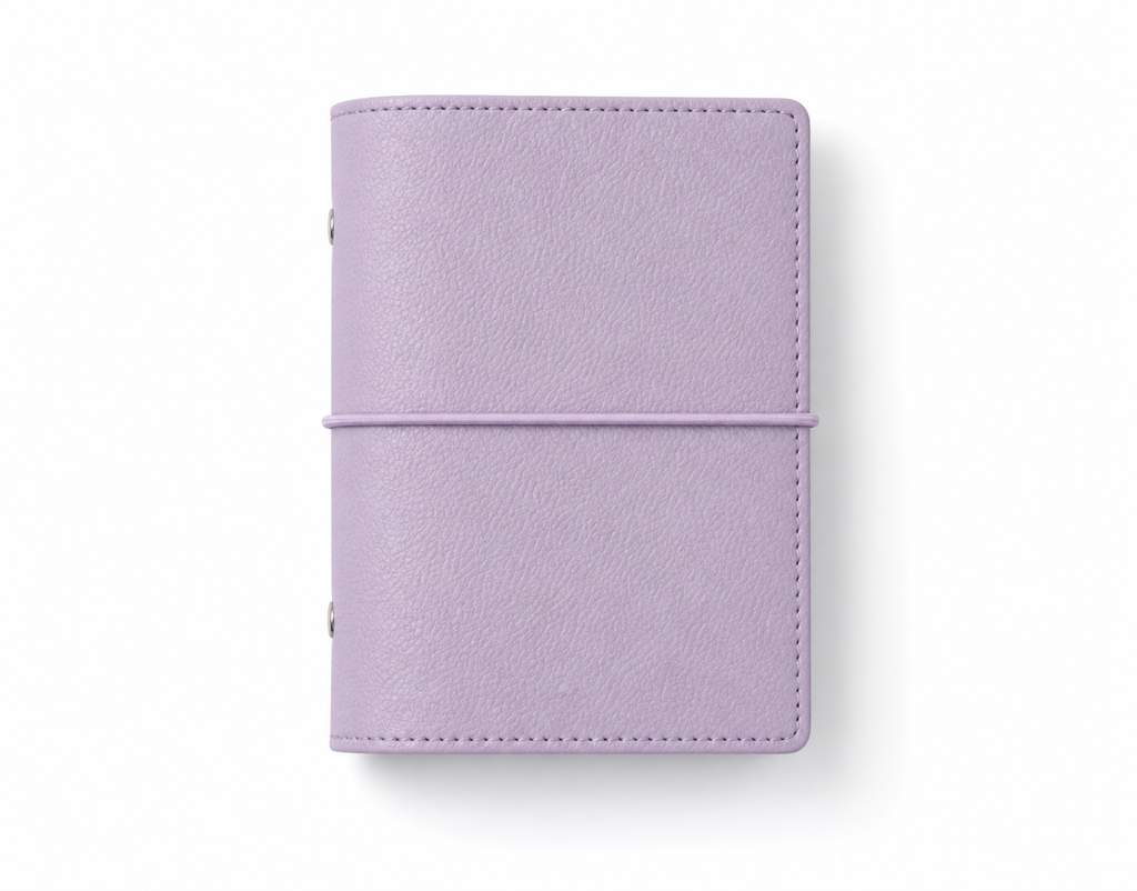 Lavender A7 pocket PU leather six-ring planner cover