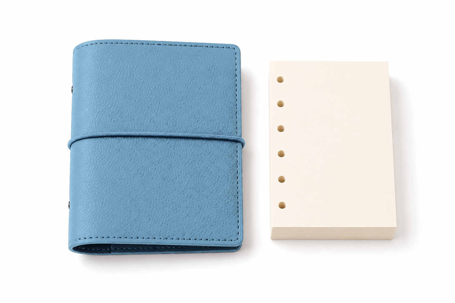 Ocean Blue A7 planner cover with 50 refill pages