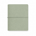 Soft Green M5 Wide five-ring planner cover with elastic closure on a white background