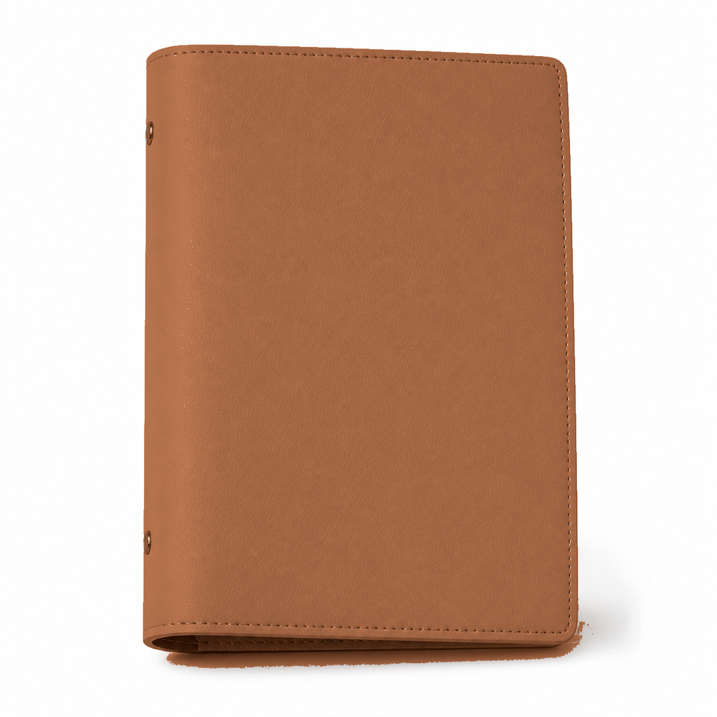 Van Dyke Brown A5 PU leather six-ring planner cover