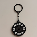 Black gym weight plate planner charm real product photo