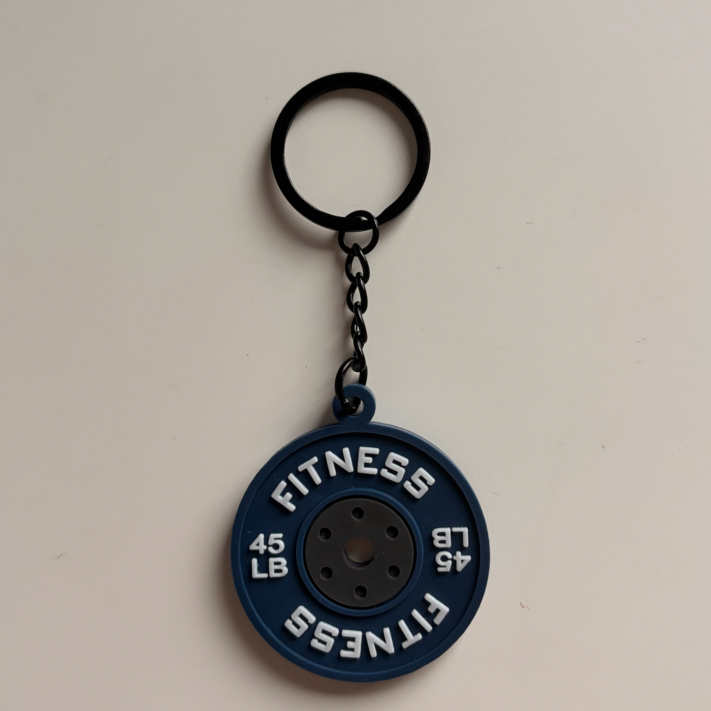 Blue gym weight plate planner charm real product photo