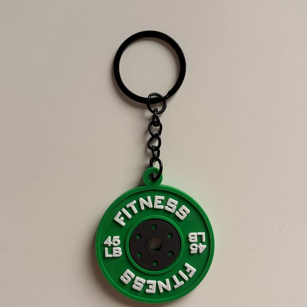 Green gym weight plate planner charm real product photo