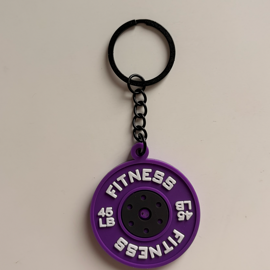 Purple gym weight plate planner charm real product photo