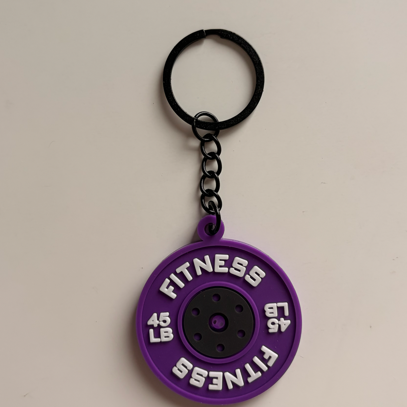 Purple gym weight plate planner charm real product photo