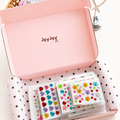 Whimsy Gems Complete Discovery Set opened in a pink JoyJoy gift box