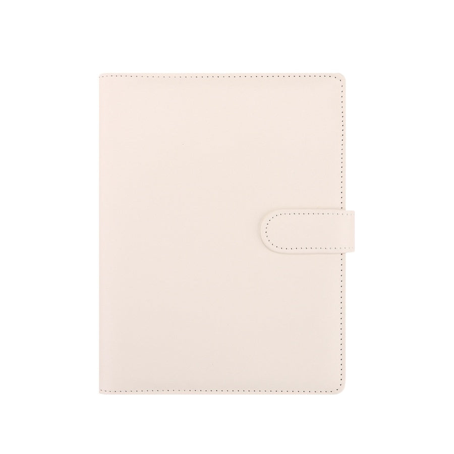 White A5 macaron planner binder cover on a white background