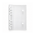 White A6 Clear Double-Snap 6-Ring Planner Binder Cover on white background